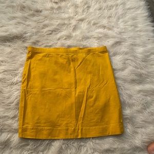 Mustard yellow pencil skirt